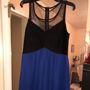 Royal blue high-low dress